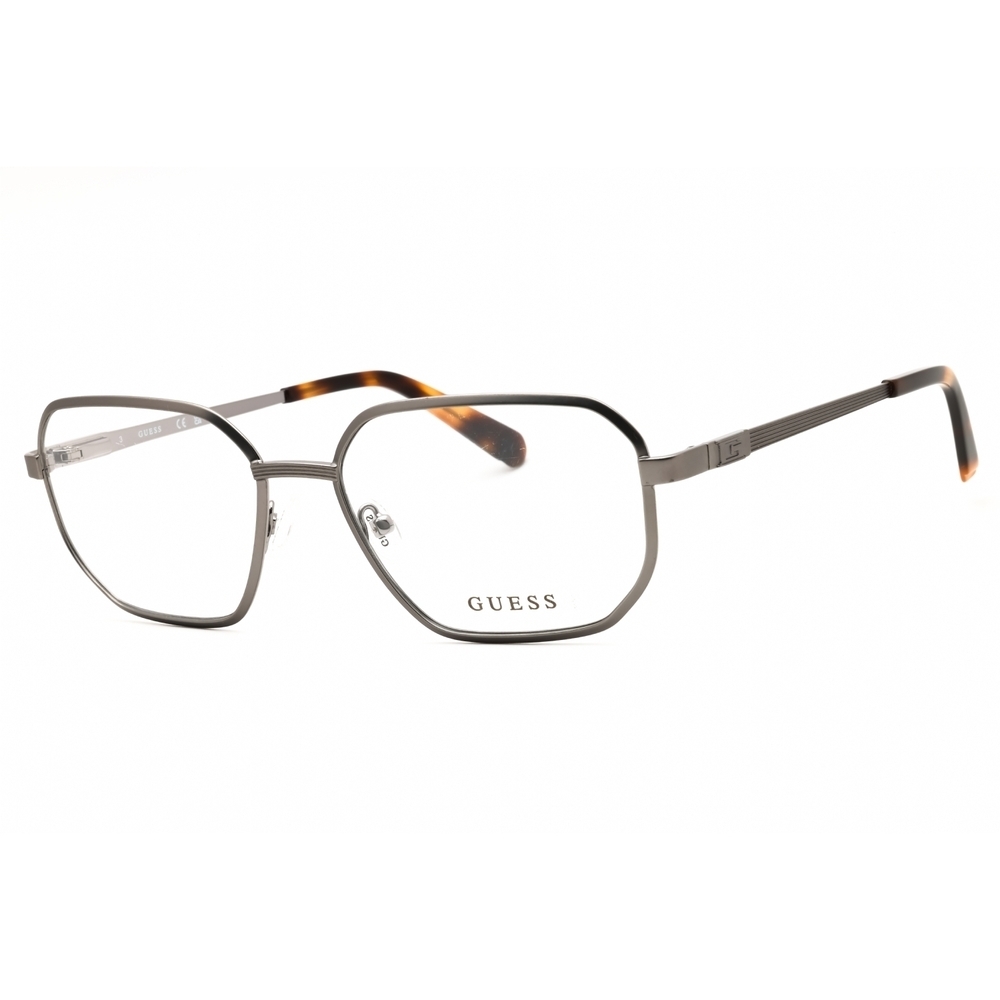NWT Guess GU50240 Matte Gunmetal Oval 56mm Eyeglasses